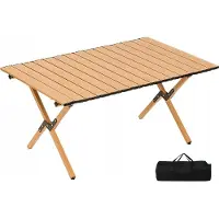 FIND IT IMPORT EXPORT, S.L. Camping-Falttisch 90x60x45 cm Kohlenstoffstahl Roll-Top inkl. Tragetasche