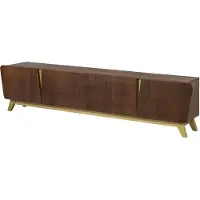 MASSIVMOEBEL24.DE TV-Board Nussbaum-Echtholzfurnier 240x40x55 braun lackiert BUTTERFLY #112