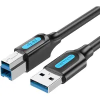 Vention COOBD, 0,5 m, USB A, USB B, USB 3.2 Gen 1 (3.1 Gen 1), 5 Gbit/s, Schwarz
