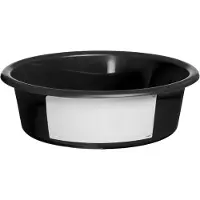 Hofman Futterschale 6 l schwarz met wit label (Pferd, Kalb, Schaf)