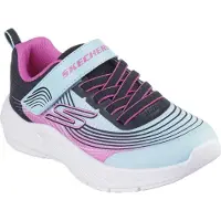 SKECHERS Microspec Advance Girls Shoes - Aqua/Pink - J10
