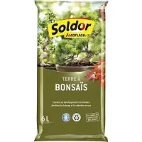 ALGOFLASH Bonsai Erde, 6 L, Spezielles Substrat, Geeignet für biologischen Anbau, Mit Sphaegnum Torf, Pouzzolane und Flusssand