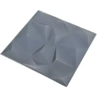 Syfax Wandpaneele 24 stk. 50 x 50 cm Diamant Grau XPS Schaum