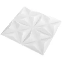 Syfax Wandpaneele 24 stk. 50 x 50 cm Origami Weiß XPS Schaum