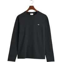 Gant für Herren. 2004049 Shield Langarm-T-Shirt schwarz (M), Lässig, Baumwolle