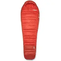 Rab - Alpine -6C / 20F - Daunenschlafsack Gr Regular Wide - Body Size: 185 cm dark horizon /rot
