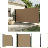 The Living Store Seitenmarkise Ausziehbar Taupe 200x300 cm