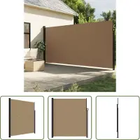 The Living Store Seitenmarkise Ausziehbar Taupe 220x600 cm