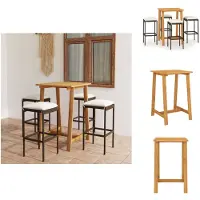 vidaXL 5-tlg. Gartenbar-Set mit Kissen Braun - Gartenmöbel-Sets