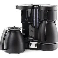 Krups Duothek Filterkaffeemaschine KT8501, Filterkaffeemaschine, Gemahlener Kaffee, 1700 W, Schwarz