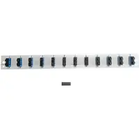 EFB Elektronik SB-FP-12SC-D-V-OS2 Bestückte Frontblende mit 12 x SC Duplex Kupplung OS2 vertikal, grau SBFP12SCDVOS2