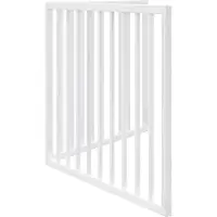 vidaXL Hundegitter Faltbar 2 Paneele Weiß 160 cm Pappelholz
