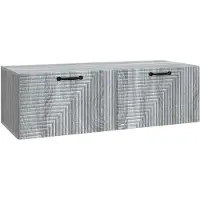 Syfax Wandmontierter TV-Schrank 98 x 41 x 30 cm Graues Sonoma
