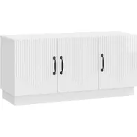 Syfax TV-Schränk Hochglanz Weiß 99 x 34,5 x 47 cm Holzwerkstoff
