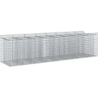 vidaXL Gabionen-Hochbeet 4 stk. 400 x 100 x 100 cm Verzinkter Stahl
