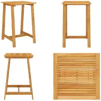 vidaXL Garten Stehtisch 70x70x104 cm Akazie Massivholz - Garten Stehtisch - Garten Stehtische - Holz Stehtisch - Holz Stehtische