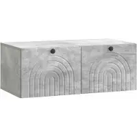Syfax Wandmontierter TV-Schrank Betongrau 78,5 x 41 x 30 cm