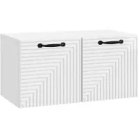 Syfax Wandmontierter TV-Schrank Hochglanz Weiß 59,5 x 31 x 30 cm