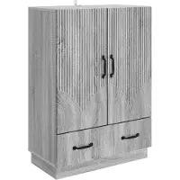 Syfax Sideboard Graues Sonoma 66 x 34,5 x 92 cm Holzwerkstoff