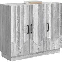 Syfax Sideboard Graues Sonoma 89 x 34,5 x 77 cm Holzwerkstoff
