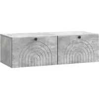 Syfax Wandmontierter TV-Schrank 99 x 41 x 30 cm Betongrau