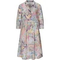 Goldner Sommerkleid "Elegantes Viskosekleid mit Patch-Muster" Ohne Taschen Eingriffstaschen an der Seitennaht