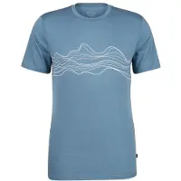 Stoic - Merino155 LaholmSt. Print T-Shirt Lines - Merinoshirt Gr 3XL blau