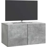 vidaXL Wandmontierter TV-Schrank 59,5 x 31 x 30 cm Betongrau