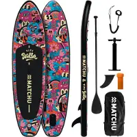 Matchu Sports Stand Up Paddle Board Art Yeye Weller Aufblasbar 320x81x15cm - Limited Edition SUP Board Set - Surfbrett - Paddle Surf Board mit Zubehör
