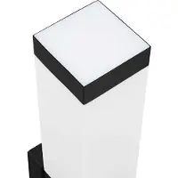 vidaXL Außenwandleuchte 2 Stk. Schwarz 10,5 x 6 x 33 cm