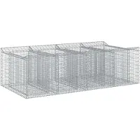 vidaXL Gabionen-Hochbeet 2 stk. 200 x 100 x 60 cm Verzinkter Stahl