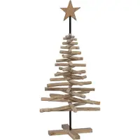 Syfax Weihnachtsbaum Braun 120 cm Massivholz Teak