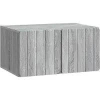 Syfax Wandmontierter TV-Schrank 59,5 x 41 x 30 cm Sonoma-Grau