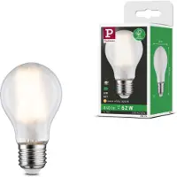 Paulmann LED-Leuchtmittel "Efficient-Line Filament 230V LED Birne E27 1er-Set 840lm 4W 3000K Matt", Energieeffizienz: A, weiß (weiß, matt), L:10,6cm Ø:6cm, Leuchtmittel, LED-Leuchtmittel