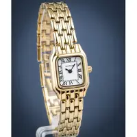 Sekonda Damen Armbanduhr Gold quadratisch Quarz römische Ziffern 30m wasserdicht 40144