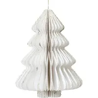 Décoris Wabenfigur Weihnachtsbaum 30x40cm mit Magnetverschluss 1 Stück Weiß