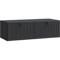 Syfax Wandmontierter TV-Schrank Schwarz 98 x 41 x 30 cm Holzwerkstoff