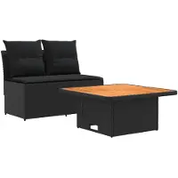 Syfax Garten Mittel Sofa Mit Hochklapptisch 2 stk. 2-Sitzer