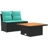 Syfax Garten Mittel Sofa Mit Hochklapptisch 2 stk. 2-Sitzer