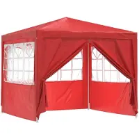 vidaXL Party-Zelt 250 x 250 x 240 cm Rot PE und Stahl