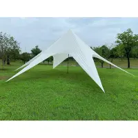 CLP Sternzelt 14M | XL-Sternzelt Für Den Garten I Event-Zelt Mit 14 Meter Durchmesser I Überdachten Zeltfläche Von Ca. 40 M² I In Vielen Farben, Farbe: weiß
