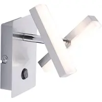 JUST LIGHT LED-Wandleuchte Rico, stahl, zweiflammig