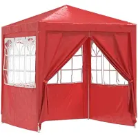 vidaXL Party-Zelt 200 x 200 x 240 cm Rot PE und Stahl