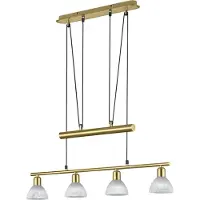 TRIO LEUCHTEN LED Pendelleuchte "LEVISTO", grau (messingfarben), 4, Leuchten, LED Hängelampe, LED Hängeleuchte, LED Pendelleuchte