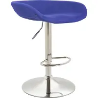CLP Barhocker Anaheim Filz I Thekenhocker Mit Trompetenfuß I Barstuhl Mit Fußstütze Tresenstuhl Thekenstuhl, Farbe: blau, Gestellfarbe: chrom