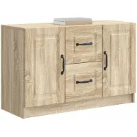 Syfax Sideboard Sonoma-Eiche 89 x 34,5 x 57 cm Holzwerkstoff