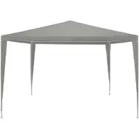 vidaXL Partyzelt Hellgrau 300 x 300 x 255 cm PE und Stahl