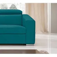 Egoitaliano 2,5-Sitzer "Cabiria, Design und super Sitzkomfort", bunt (blaurün), B:226cm H:97cm T:103cm, Sofas, 2 5-Sitzer, inkl. manuell verstellbarer Kopfstützen, mit Metallfüßen
