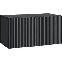 Syfax Wandmontierter TV-Schrank 59,5 x 31 x 30 cm Schwarz