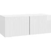 Syfax Wandmontierter TV-Schrank 78,5 x 31 x 30 cm Hochglanz Weiß